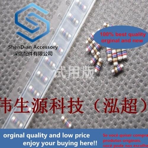 30pcs only orginal new SMD cylindrical color ring resistor Wafer resistor SMM0204 27R4 27.4R 15PPM 0.5