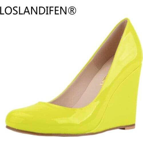 Sexy Wedges High Heels 10CM Women Pumps Wedding Dress Shoes Woman Valentine Stiletto High Heels Shoes