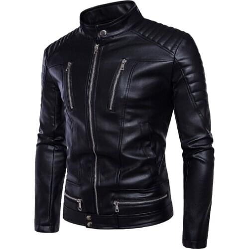 TUFUFU Men's Faux Leather Jackets