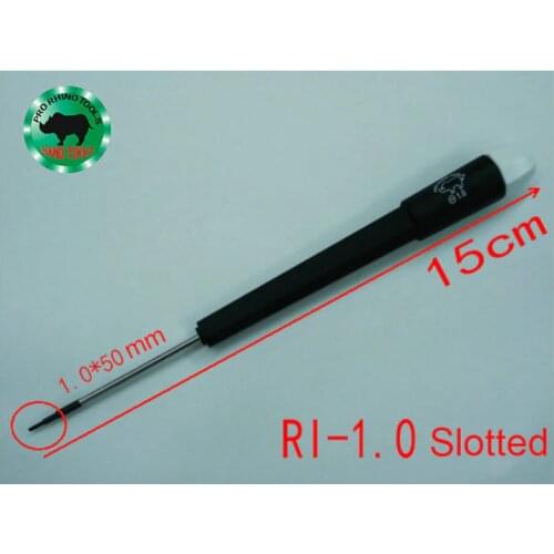 Japanese RHINO RI-1.0 High Carbon Steel Magnetic Precision Slotted Screwdriver Diameter 1.0mm Length 15cm For Repairing Watch