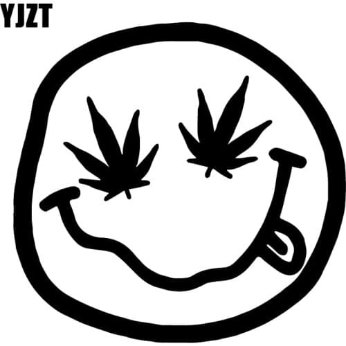 YJZT 15.9X15.3CM Creative Art Smile Car Window Trunk Decoraiton Stickers Vinyl Decals C25-1063