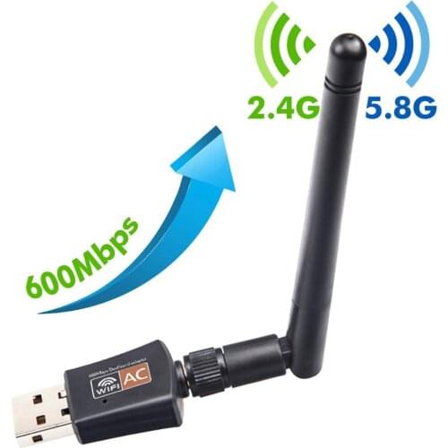 10pcs 2.4G 5GHZ Wireless USB Wifi Adapter 600Mbps USB Receiver Dongle Network Card For Desktop Laptop