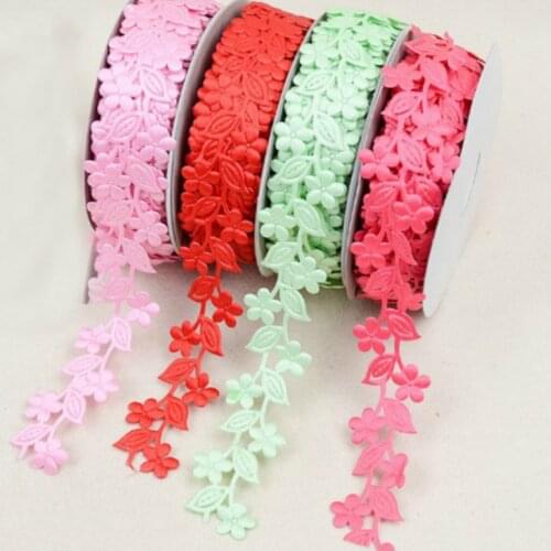 2 rolls ribbon laser lace tape for DIY packing and cosume garment sewing accessory material