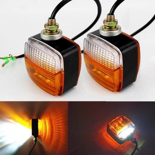 2Pcs 12V - 80V White Amber Forklift Lights Wrecker Trash truck Turn Signals 12V 24V Forklift LED Corner warning Lamp