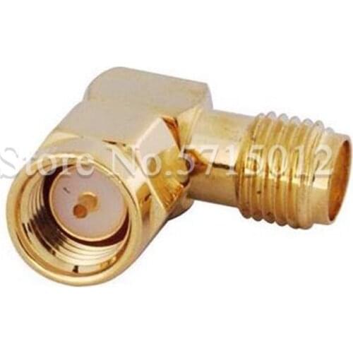 2pcs SMA-JKW Cable Connector Elbow RF Adaptor SMA Male Head Male Needle Turn to SMA Famale Head Famale Needle Adaptor Plug