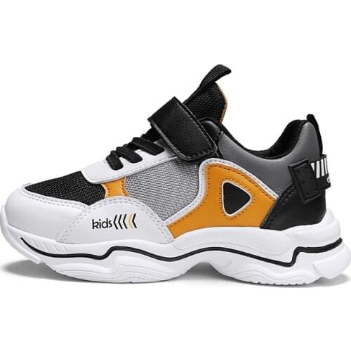 2021 High-quality Boys Casual Leather Shoes Kids Light Mesh Sneakers Children Fashion Tennis personality Sports Cool Running