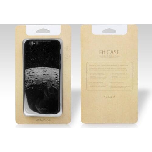 300 pcs Wholesale Simple Kraft Paper With Transparent Plastic Packaging Box For Phone X Case For iPhone 6 7 8 plus KJ-701