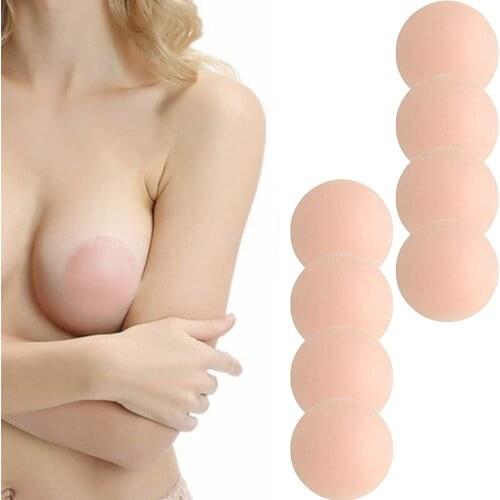 Reusable Silicone Petal Adhesive Nipple Cover Invisible Bra Pad Pasties New Self Adhesive Nipple Breast Bra Silicone Pad 4/6 PC