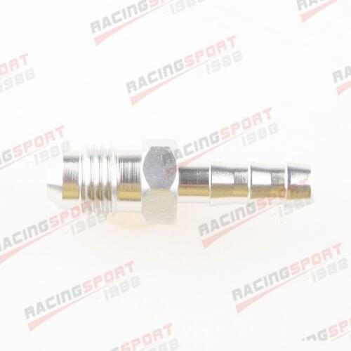 4 AN -4 AN AN 4 to 6mm Barb Straight Fitting Fuel Line Aluminum Alloys Silver