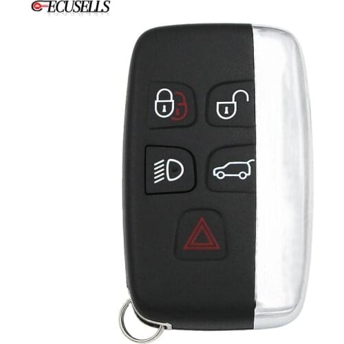 5 Button Remote Key Shell Case Smart Car Key Housing Cover Fob for Land Rover LR4 for Range Rover Sport Evoque with Words