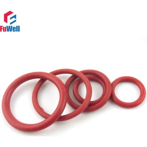 5pcs Red Silicon Rubber O-rings Seals 3.5mm Thickness 180/185/190/195/200mm Outside Dia. O Rings Sealing Gasket Washer