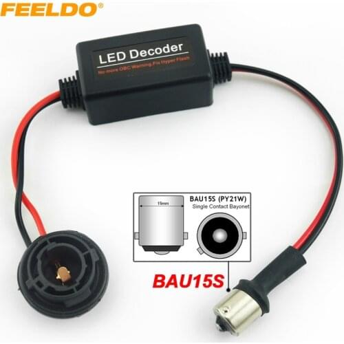 FEELDO 1Pc Car BAU15S No Error Load Resistor No Flickering Decoder for LED Light Into a canbus bulb #AM3927