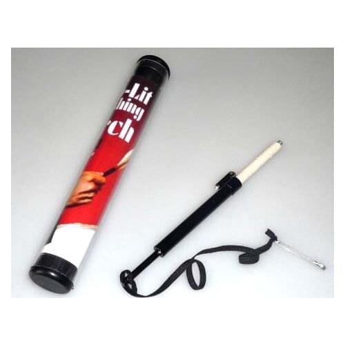 Auto-lit Vanishing Torch Disappearing Flaming Torch Magic Tricks Fire Magic Stage Illusion Gimmick Props Classic Toys Accessory