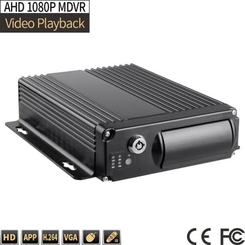 Truck DVR Security,1080P 4CH AHD Mobile DVR,Dual SD 256G Cycle Recording Delayed Shutdown for Vehicle Surveillance,Free Shipping