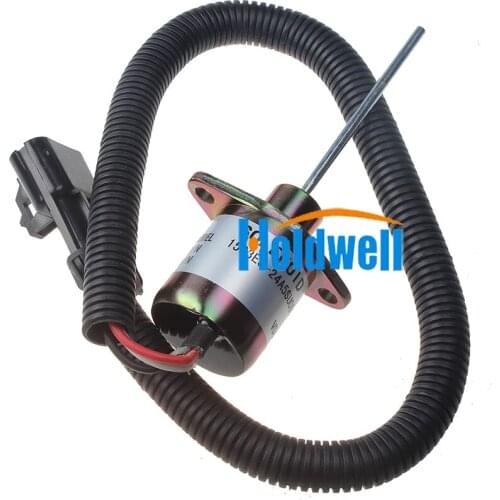 Holdwell Fuel Shut Off Solenoid 1503ES-24A5SUC9SCC28 24V for CARRIER Kubota 05 Series