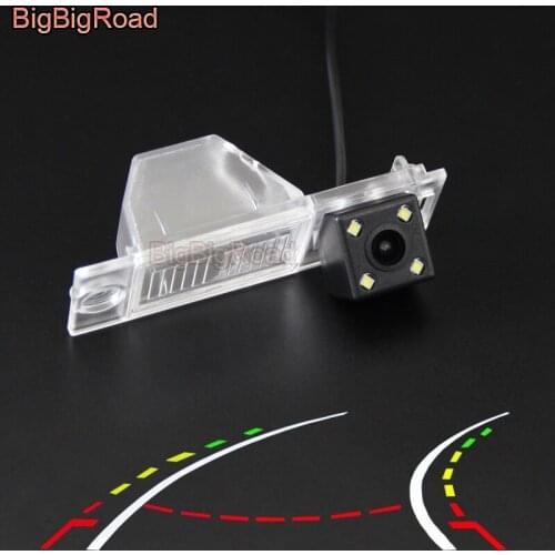 BigBigRoad Car Intelligent Dynamic Trajectory Tracks Rear View CCD Camera For Hyundai New Tucson IX35 IX 35 2015 2016 2017 2018