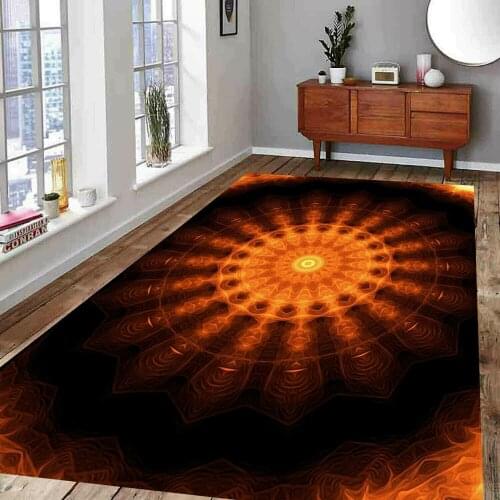 Sun Mandala Patterned Carpet ,Non Slip Floor Carpet,Teens Carpet,Turkish Rug