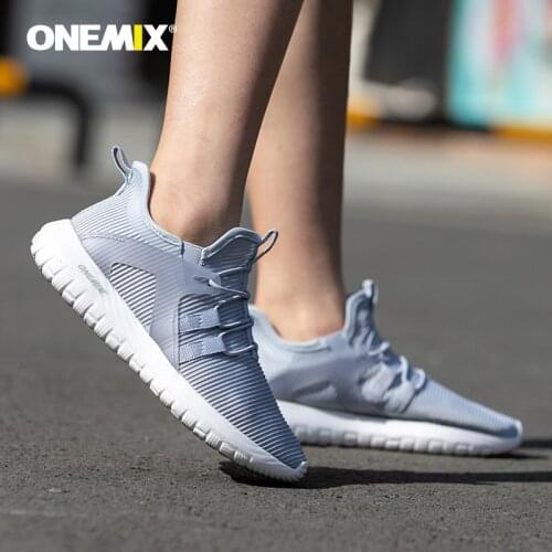 Onemix summer sports shoes mens running shoes breathable mesh casual shoes ladies light shock absorption Walking shoes