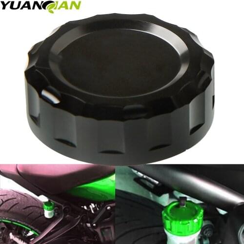 For Z750 CNC aluminum Motorcycle Cylinder Reservoir Cover Brake Fluid Reservoir Cap Cover For Kawasaki Z750 750R Z 750 2007-2014