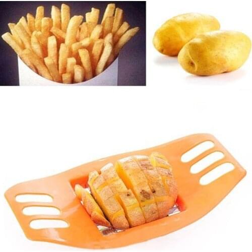 1pcs Potato Slicer Cutter Stainless Steel Kitchen Accessories French Fries Tool Potato Vegetables Cutting Zesters Home Garden