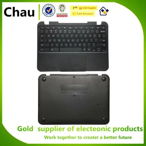 New For Lenovo Chromebook N22 11.6"Laptop Upper Case Palmrest Cover W/US Keyboard Touchpad Plastic Shell 5CB0L02103/Bottom Case