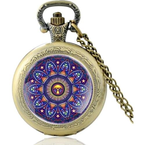 New Arrival UFO Extraterrestrial Being Vintage Quartz Pocket Watch Men Women Glass Dome Charm Pendant Necklace Hours Clock
