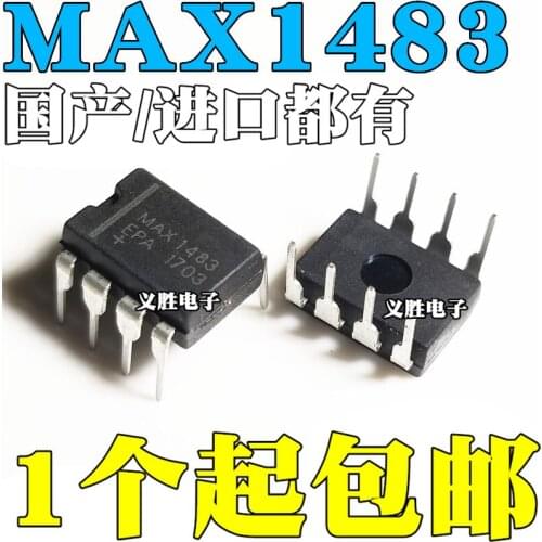 New and original MAX1483EPA MAX1483CPA DIP8 RS-485 Chip transceiver, DIP - 8 RS - 485 transceiver upright