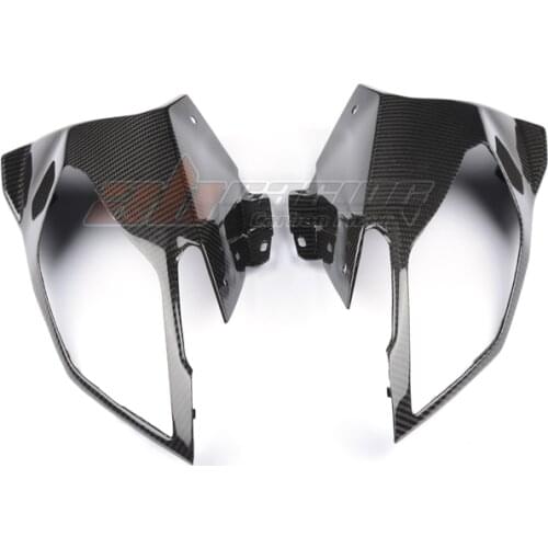 Divided Front Head Fairings For BMW S1000XR 2015 - 2019 Full Carbon Fiber 100% Twill
