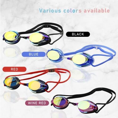 Electroplating Anti-UV Anti-fog Swimsuit Glasses Swimming Diving Adjustable Swimming Goggles Ladies Men Swimming Goggles