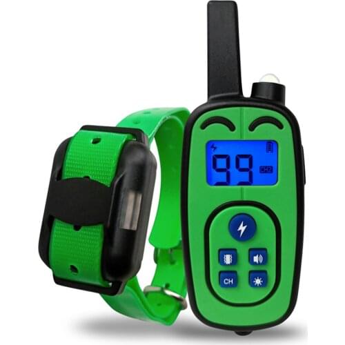 800m Dog Training Collar Bark Collar Waterproof Barking Control Training Collar Sound Vibration Shock Flash for Small Medium Dog