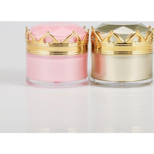Gold 5g 10g 15g Portable Travel Plastic Empty Eye Cream Pot Cosmetic Skin Care Jar Containers Travel Set for Beauty Products