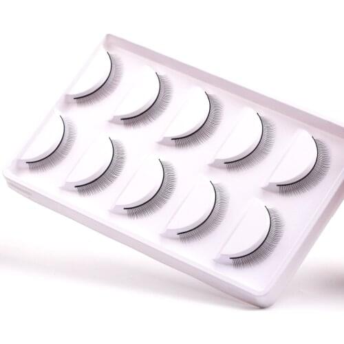 Premium Hot Selling 5/10Pcs/Set Soft Natural Training False Eyelashes For Beginners Teaching Lashes Extension Makeup Practice