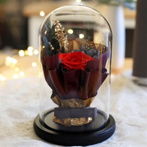 2sets/pack 12*18cm Black Base Glass Dome Vase Home Decoration Diameter=12cm Height=18cm Glass Cover DIY Wedding Favor Gift