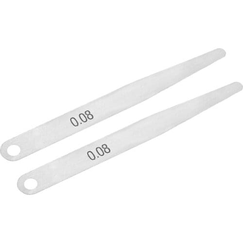Uxcell 2pcs Thickness Feeler Gauge 0.08mm Stainless Steel Measuring Tools for Gap Width for Designers Engineers and Mechanic