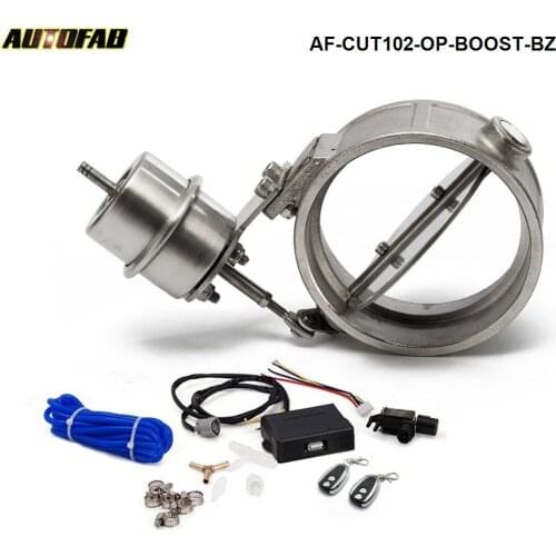 Exhaust Control Valve With Boost Actuator Cutout 102mm Pipe Open with Wireless Remote Controller Set AF-CUT102-OP-BOOST-BZ