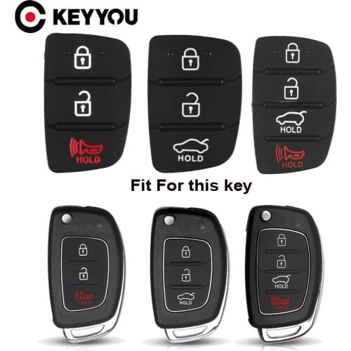 KEYYOU Replacement 3/4 Button Flip Remote Key Shell Fob Case HB20 Solaris Key For Hyundai ELANTRA New Verna IX35 IX45 Fe For KIA
