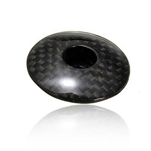 1 PCS 1-1/8"Carbon Fiber Bicycle Headset Caps Mountain Bike Cycling MTB 28.6mm Headset Stem Top Cap Cover