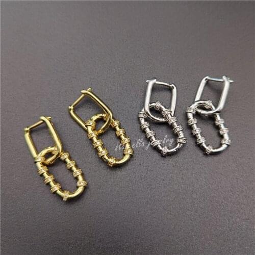 10pairs/lot Huggie Hoop Earrings Pave CZ Earring Women Jewelry Wholesale
