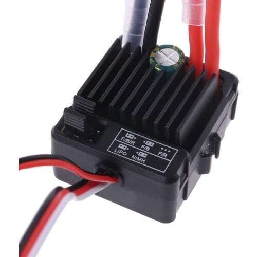 1060 Brushed ESC 60A 2-3S LiPo Waterproof Electric Speed Controller for RC 1/10th Touring Cars Buggies Trucks Rock Crawlers