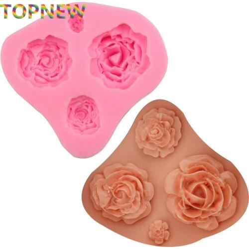 3D flower petal shape mold clay mould fondant cake molds soap chocolate mould for the kitchen baking 2397