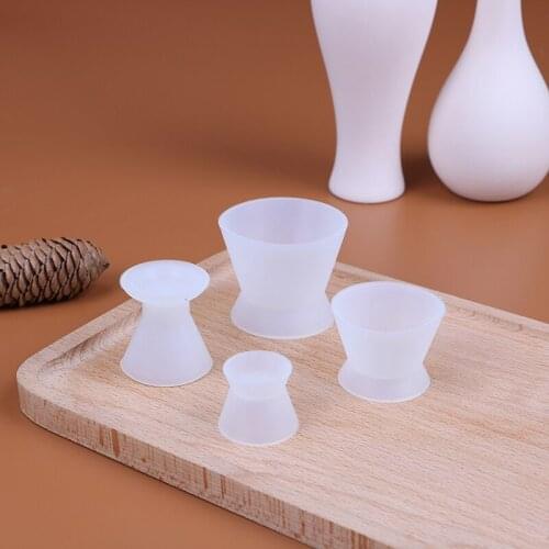 4pcs/set Silicone Self-solidifying Cups Dental Lab Mixing Cup Dentist Dental Equipment Rubber Mixing Bowl