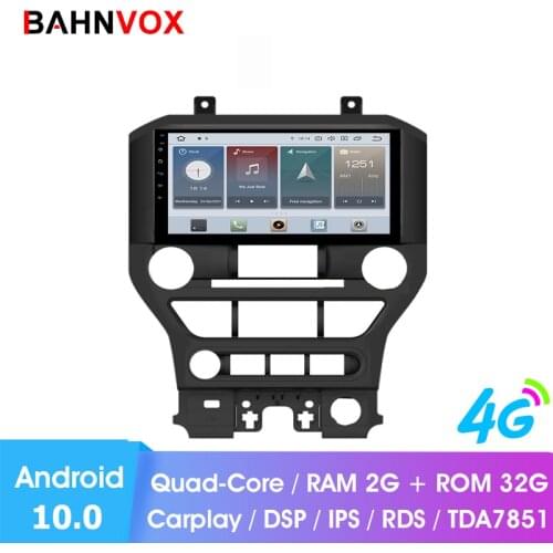 2 DIN android 10.0 car gps dvd player for Ford Mustang GT500 2015 car radio multimedia player navigation stereo head unit dsp