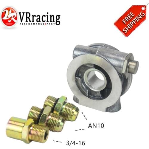 FREE SHIPPING OIL COOLER FILTER SANDWICH PLATE THERMOSTAT ADAPTOR 3/4" 16-UNF With AN10 fitting Oil Adapter Sandwich