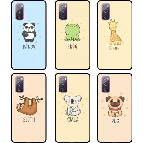 Cute Turtle Giraffe Dog Cartoon Case For Samsung Galaxy S20 Ultra FE S10e S8 S9 S10 Plus Note 10 9 Note 20 Ultra Cover