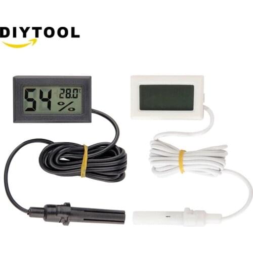 Digital Thermometer Hygrometer Temperature Indoor Convenient Temperature Sensor Humidity Meter Gauge Instruments Sensor Probe