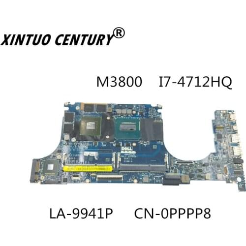 CN-0PPPP8 0PPPP8 PPPP8 LA-9941P DELL Precision M3800 Laptop anakart VAUB0 I7-4712HQ anakart dizüstü bilgisayar için % 100% t