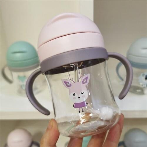 Baby Water Bottle 250ml Kids Children Cartoon Animal Drinking Bottle Baby Products Feeding Drinkbeker School With Shoulder Strap