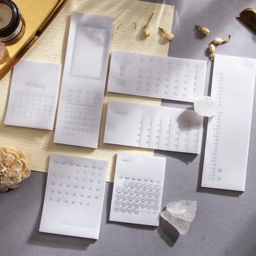 30sheets/lot Memo Pads Sticky Notes One-way time Hot silver Paper diary Scrapbooking Stickers Office School stationery Notepad