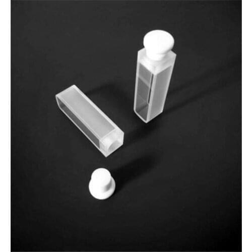 Q114 two sides clear quartz cell with stopper for sample