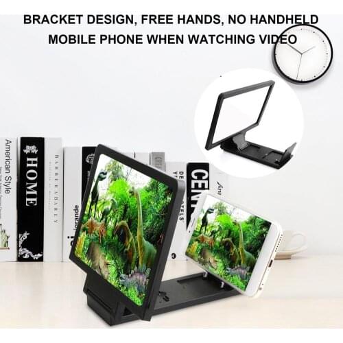 Screen Magnif 3D Movie Amplifier 3X Zoom Enlarged Phone Screen 3D Video Amplifier Radiation Eye Treasure To See Films Magnifier